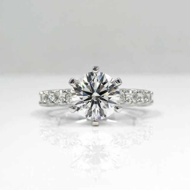 Kimberfire six prong engagement ring