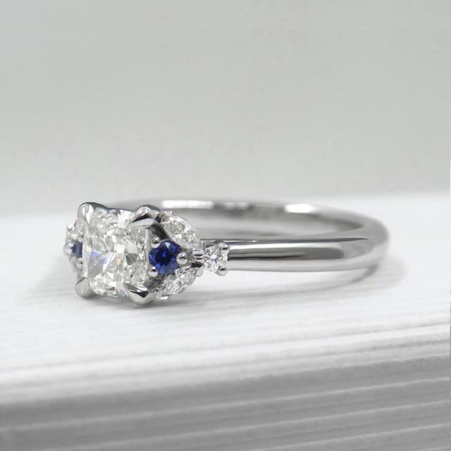 Kimberfire cushion engagement ring