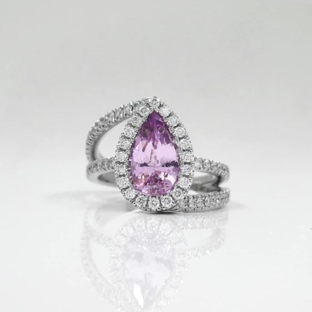 Kimberfire purple sapphire engagement ring
