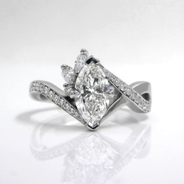 Kimberfire custom marquise engagement ring