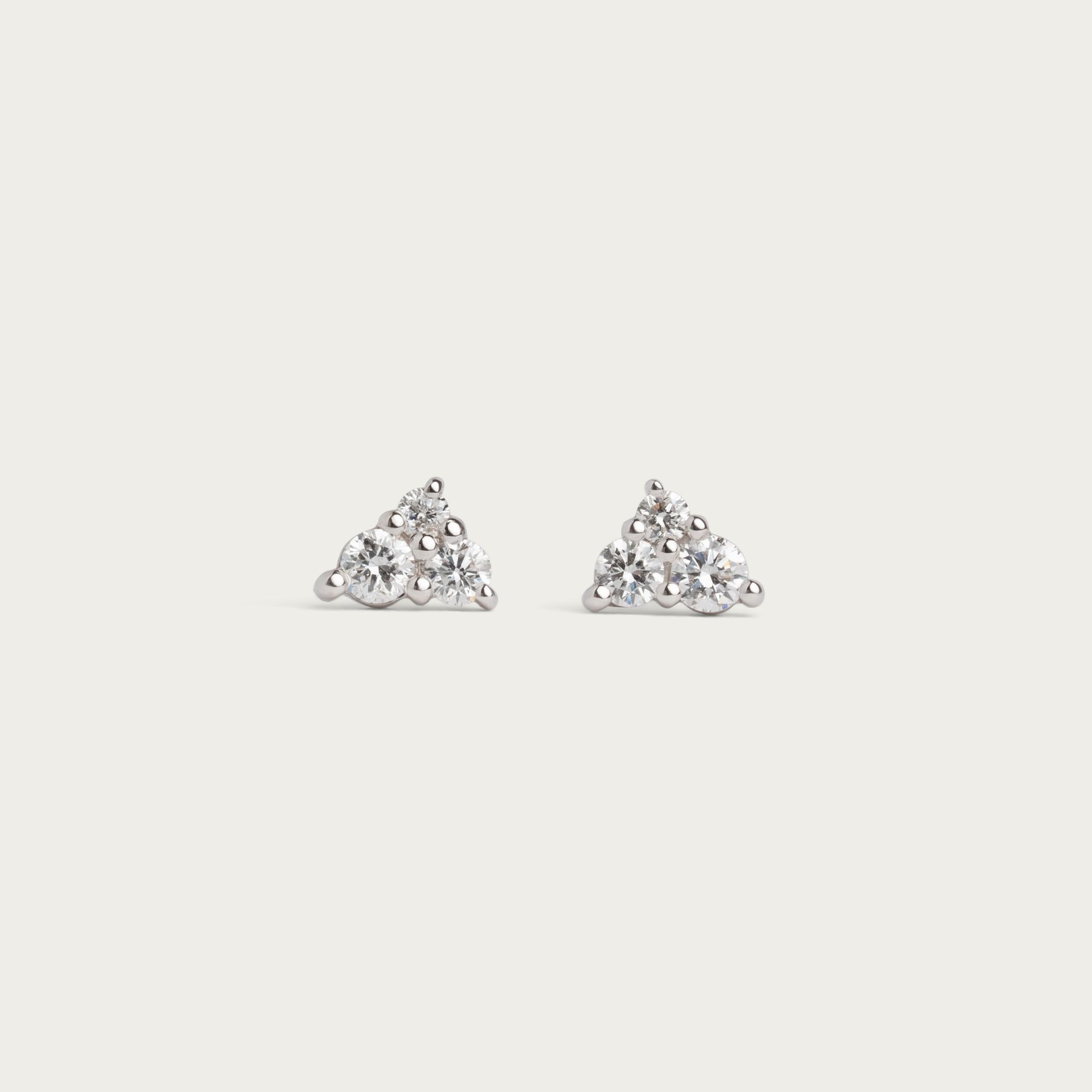 Kimberfire constellation earrings in white gold.