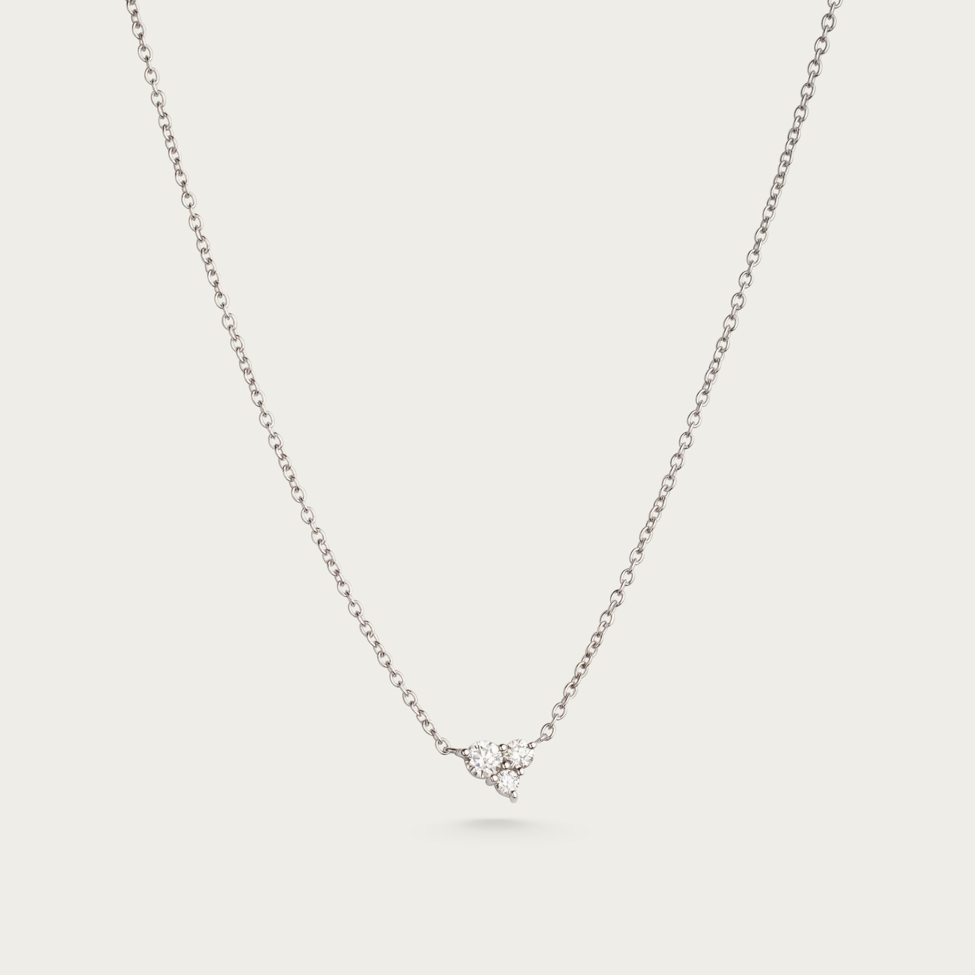 Kimberfire Petite Constellation necklace in white gold.