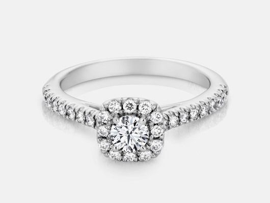 PLC168 Halo Engagement Ring