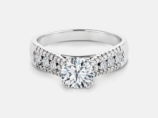 PLC450 Sidestone Engagement Ring