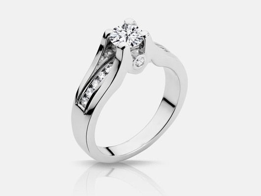 PLC50 Sidestone Engagement Ring