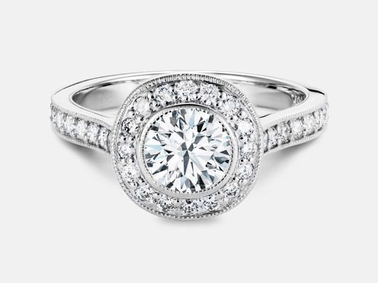 Vintage Halo Engagement Ring