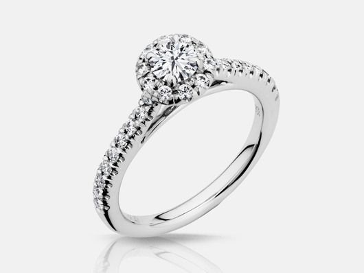 PLC68 Halo Engagement Ring