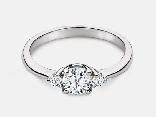 PLC712 Three Stone Engagement Ring