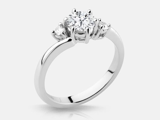 PLC713 Three Stone Engagement Ring