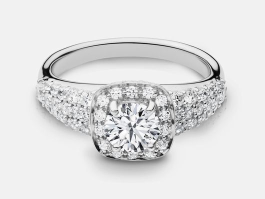 PLC716 Halo Engagement Ring