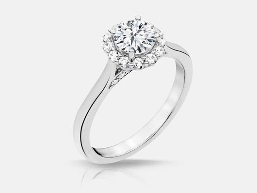 PLC738 Halo Engagement Ring