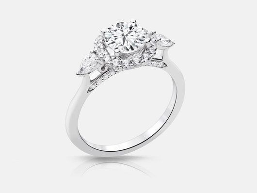 PLC741 Halo Engagement Ring