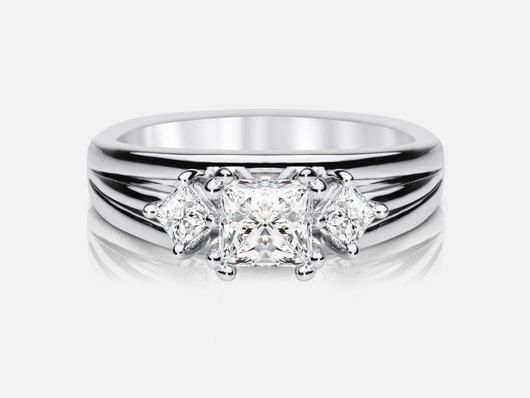 PLC757P Three Stone Engagement Ring