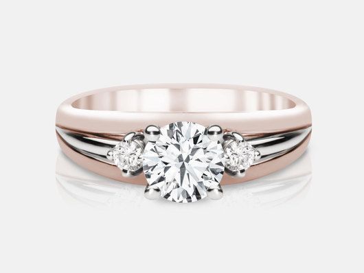 PLC757 Three Stone Engagement Ring