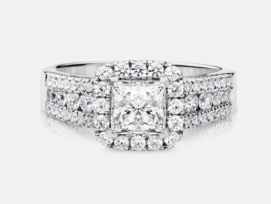 PLC88P Halo Engagement Ring