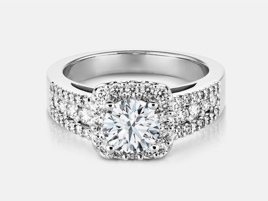PLC88 Halo Engagement Ring