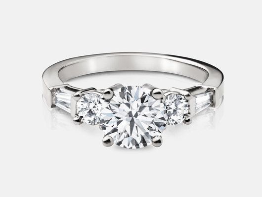 R302 Three Stone Engagement Ring