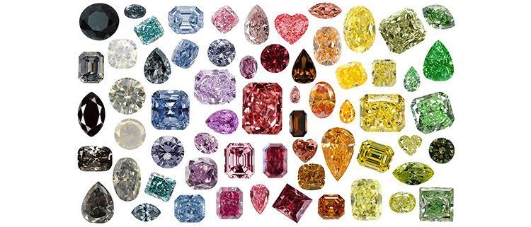 A Rainbow of Fancy Coloured Diamonds