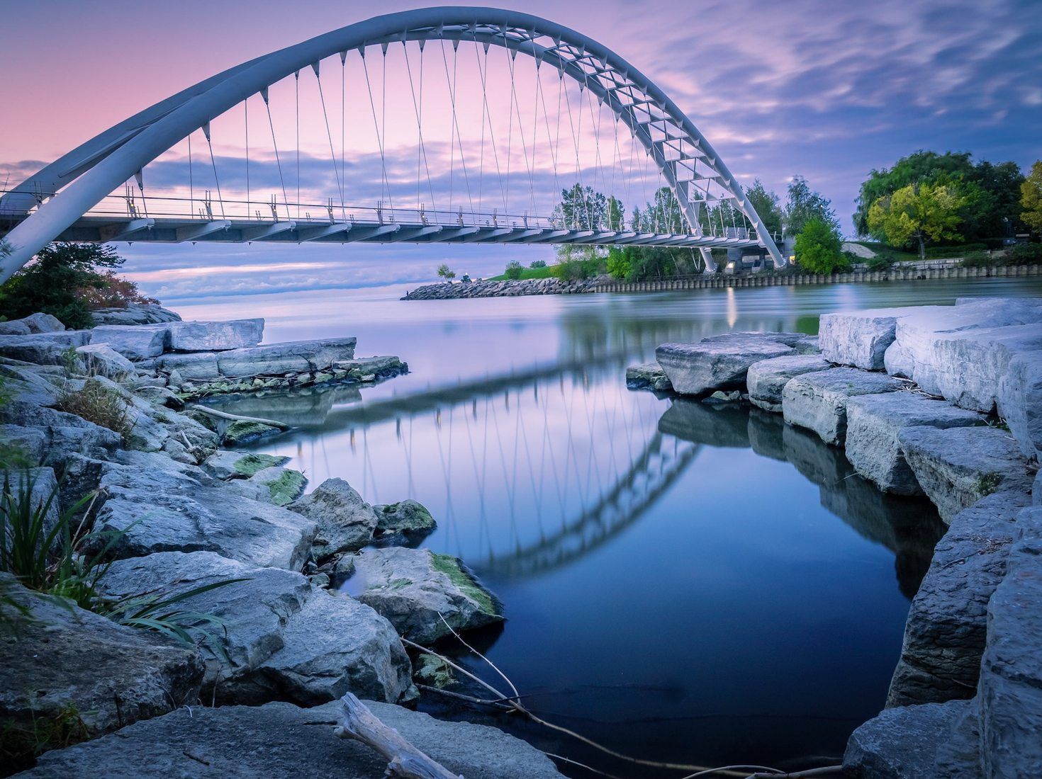 Humber Bay Arch Bridge in Toronto