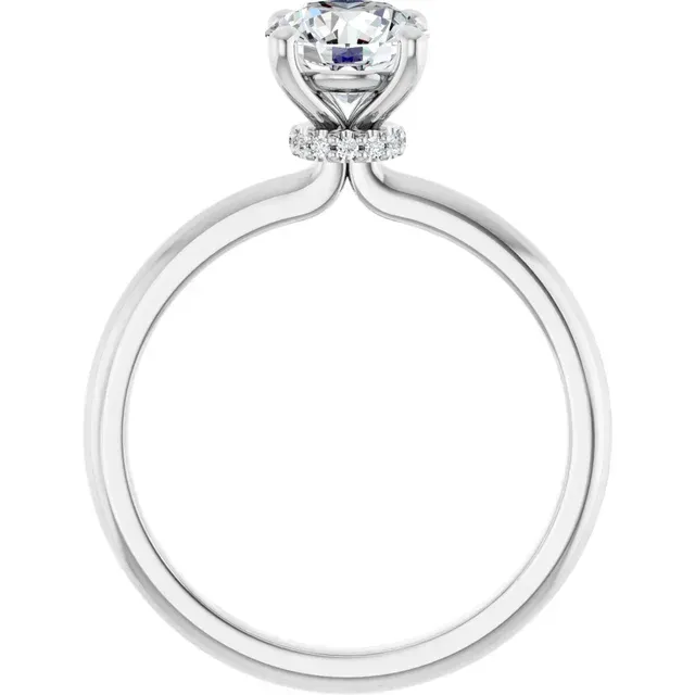 No.7 hidden halo engagement ring.