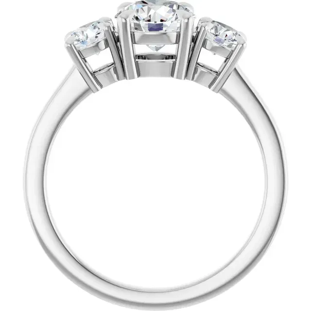 No.8 three stone engagement ring.