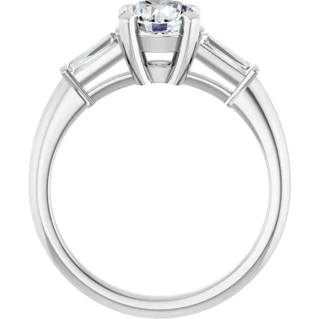 No.9 three stone engagement ring.