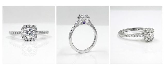 Infinite Love Personalized Sterling Silver Wedding Ring Set Featuring  Simulated Diamonds & Platinum Plating