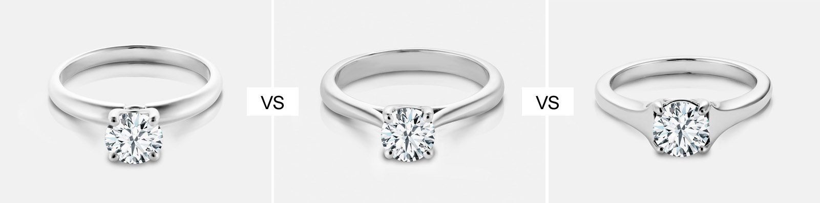 Straight vs Tapered Band Engagement Ring