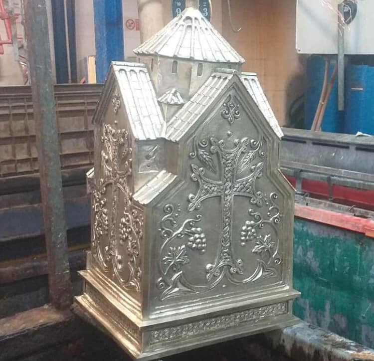 interni laboratorio durante un restauro