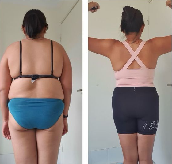 Female Weight loss transformation