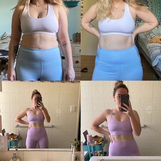 Before and after of female transformation photo