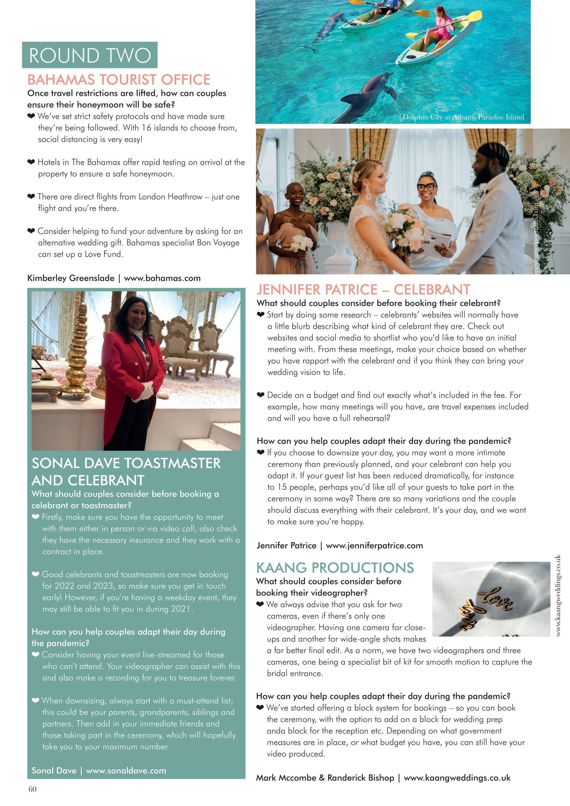 Your London Wedding magazine vendor advice and top tips