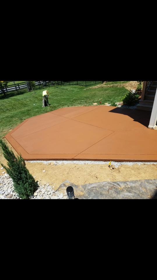 Brown Patio Installation | Louisville, KY | S & S Concrete Inc.