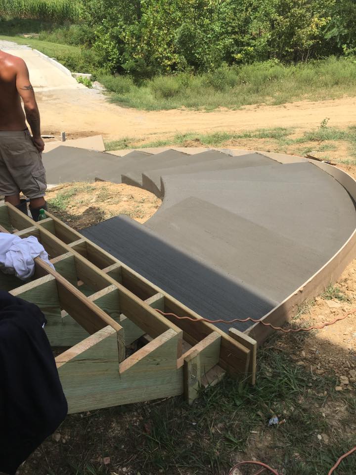 New Stairway Concrete | Louisville, KY | S & S Concrete Inc.