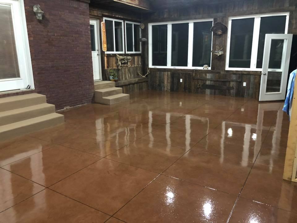 Brown Wet Concrete Patios | Louisville, KY | S & S Concrete Inc.
