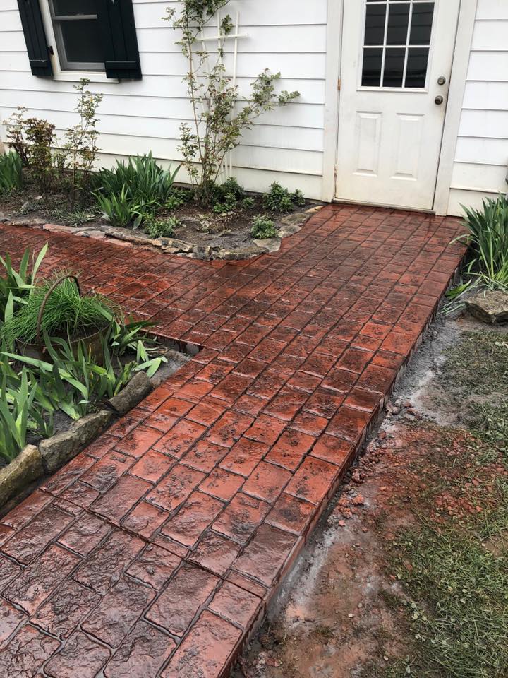 Brown Pattern Concrete Patios | Louisville, KY | S & S Concrete Inc.