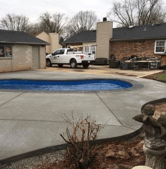 Pool and Concrete Side Patio | Louisville, KY | S & S Concrete Inc.