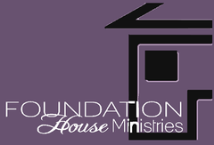 Foundation house ministries logo on a purple background