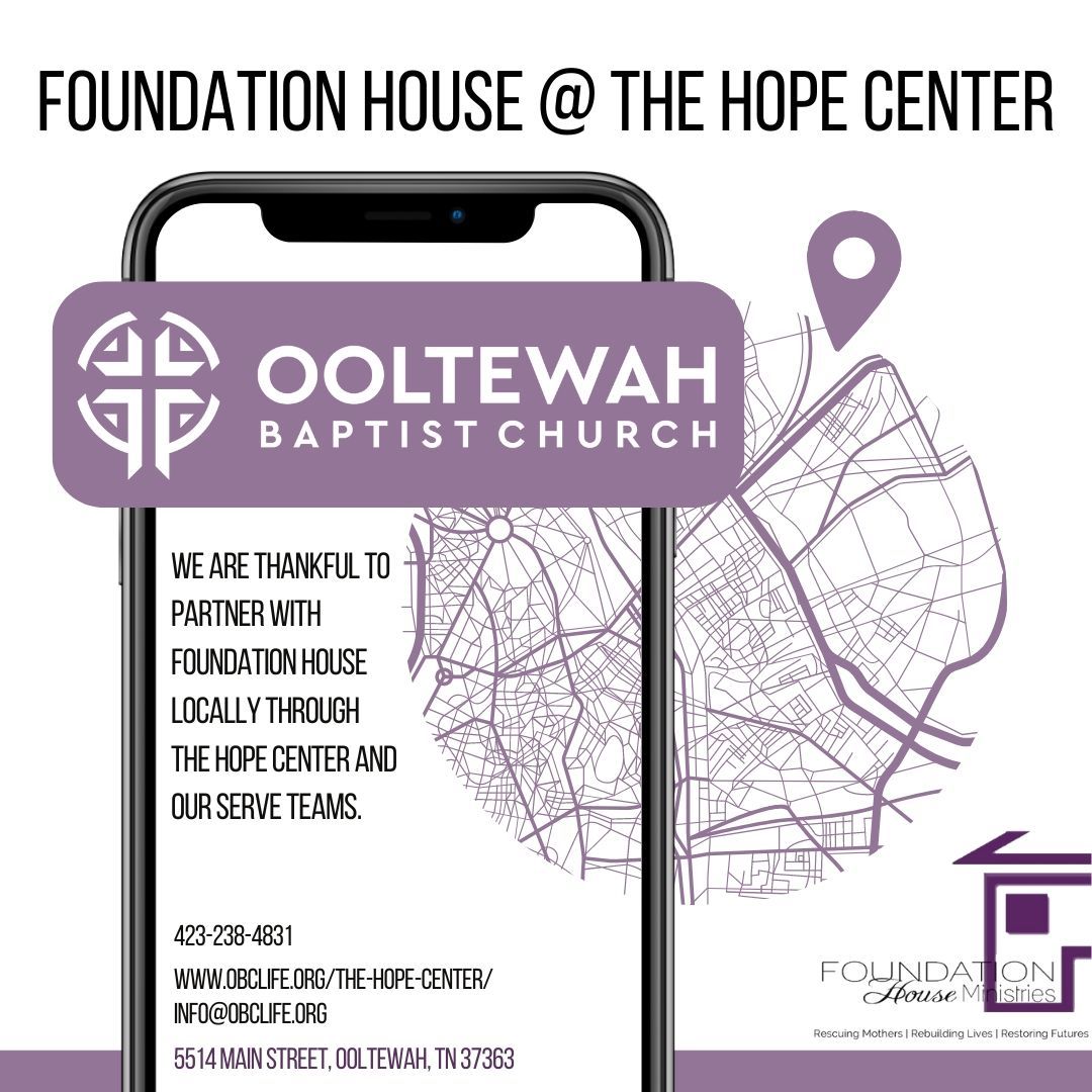 Foundation house @ the hope center is a 2nd location of Foundation House within a baptist church. 