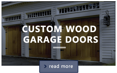 there is a button to read more about custom wood garage doors .