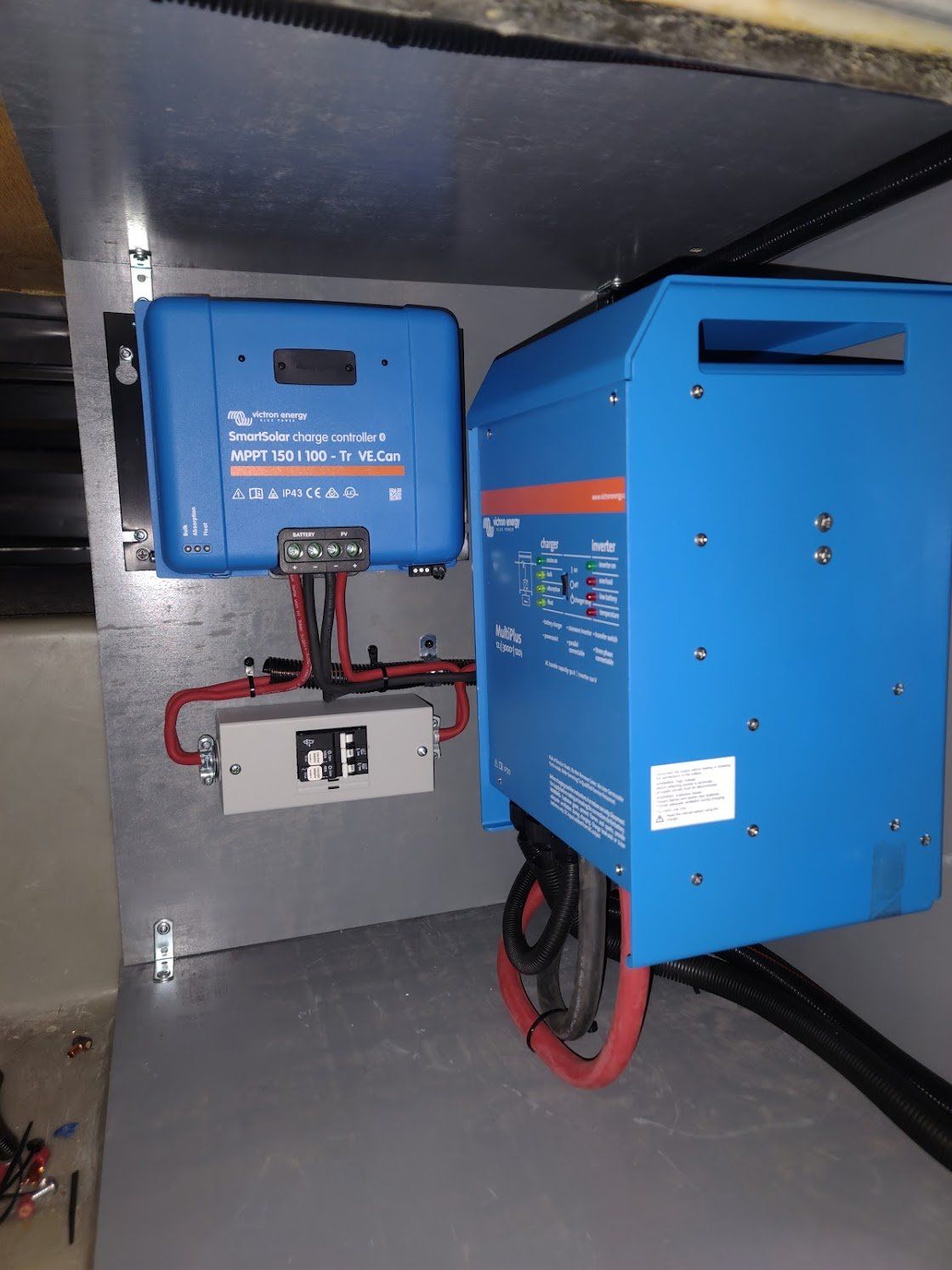 Victron energy devices installed in an RV