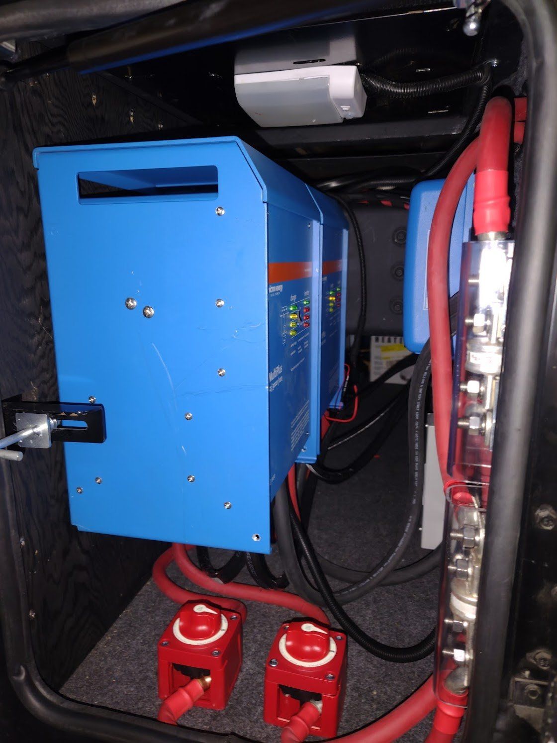 Victron energy devices installed in an RV