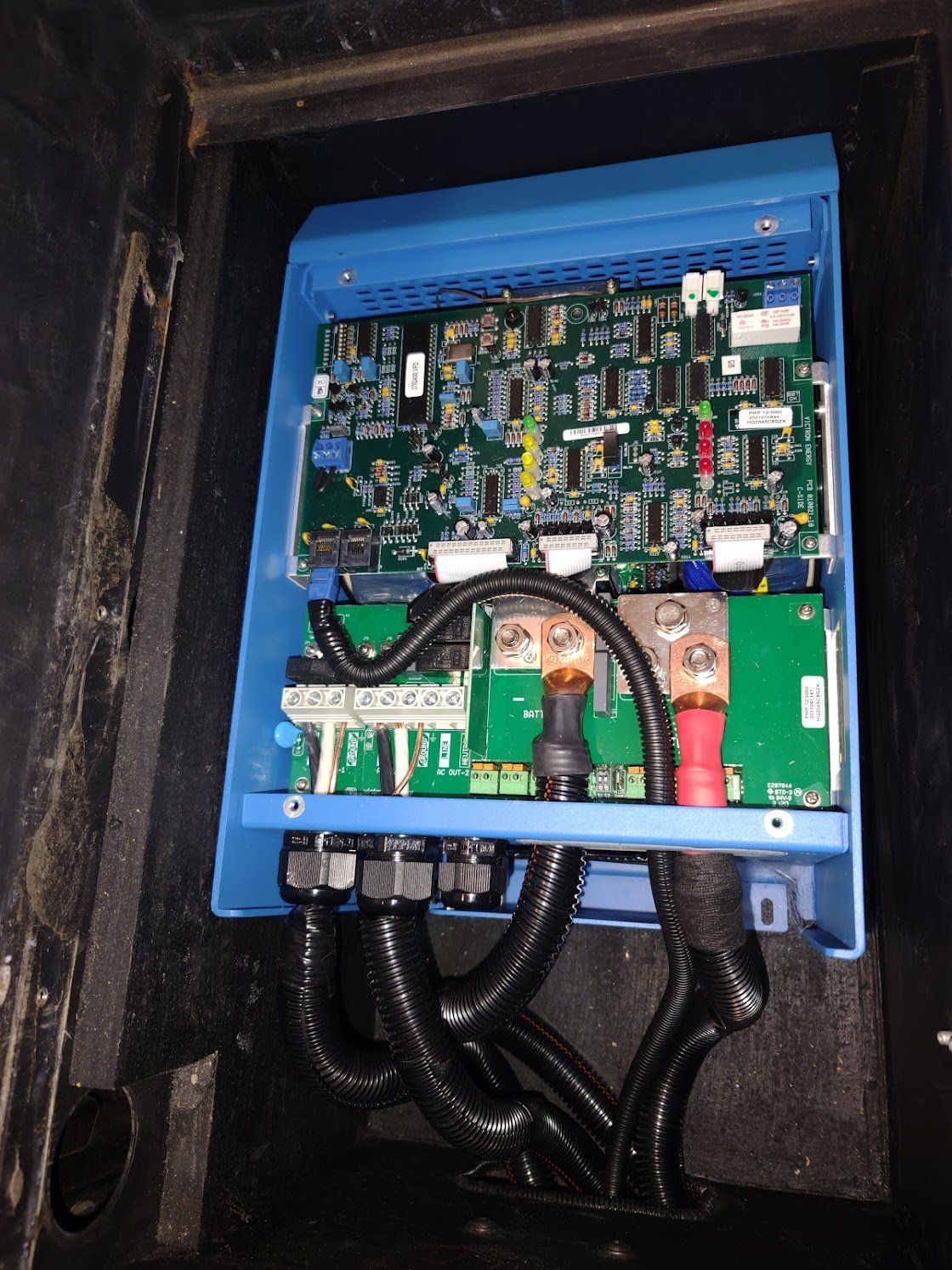 The interior of a victron energy device
