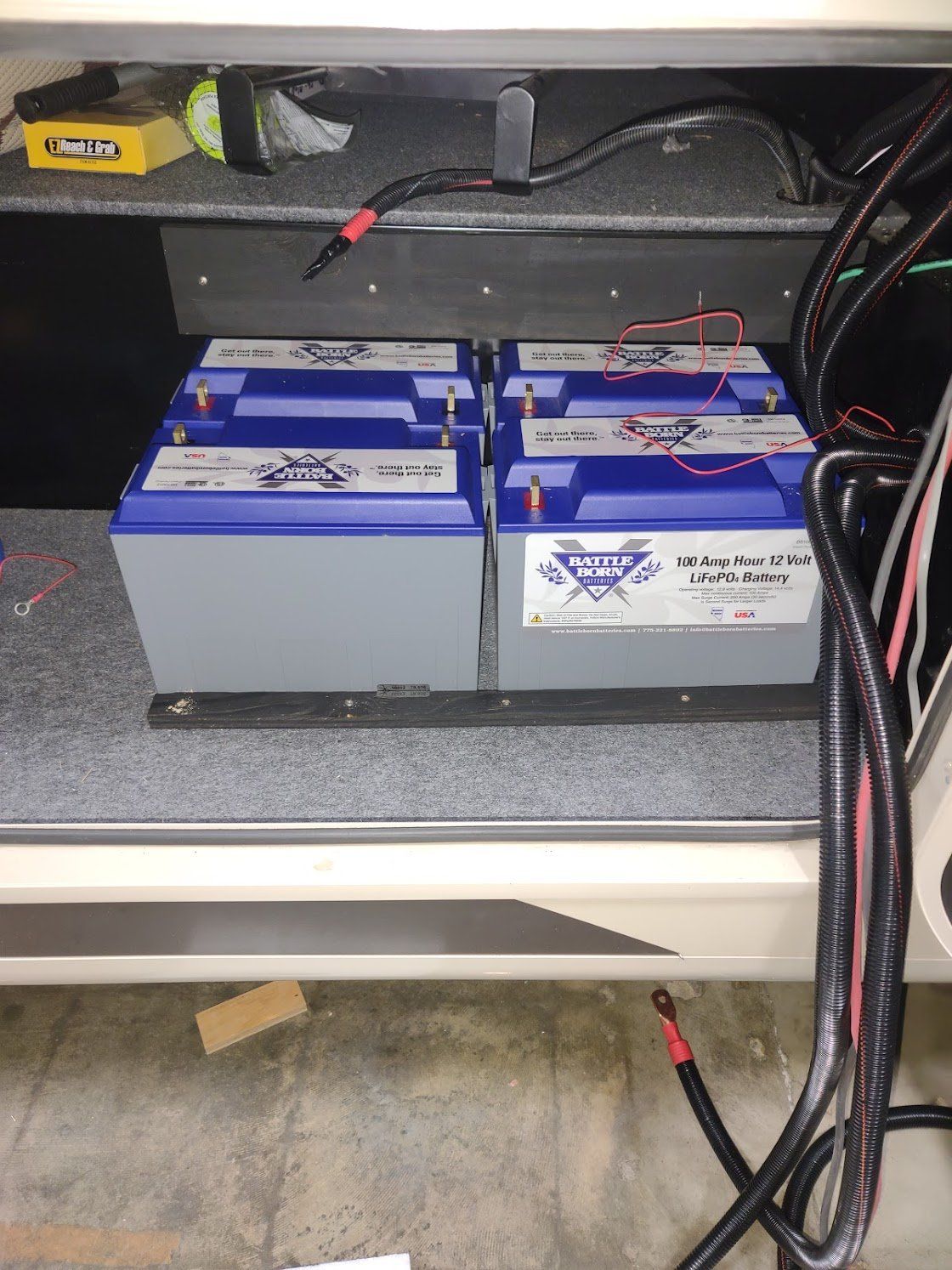 Battle born batteries installed in an Rv