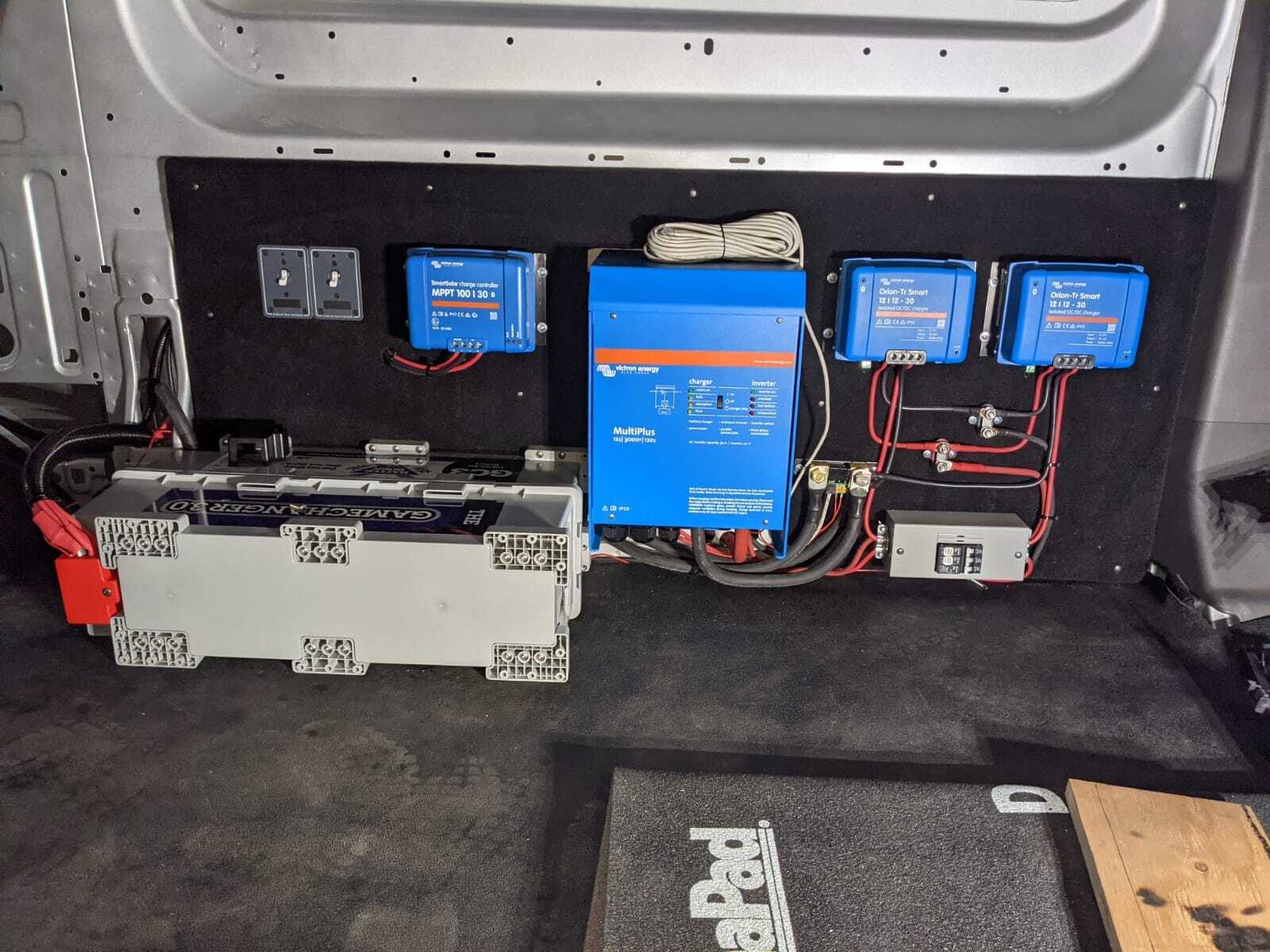 Victron energy devices installed in an RV
