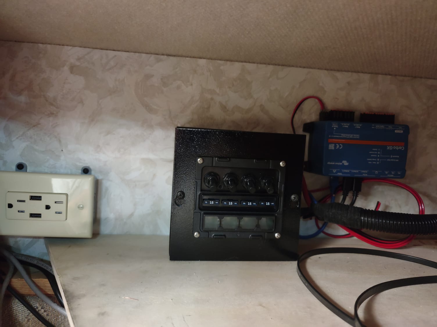Victron energy devices installed in an RV