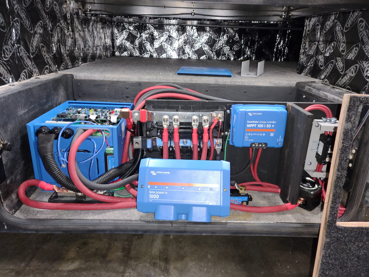 Victron energy devices installed in an RV