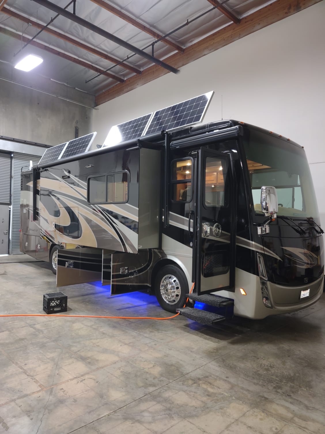 An RV mid-service by our technicians 