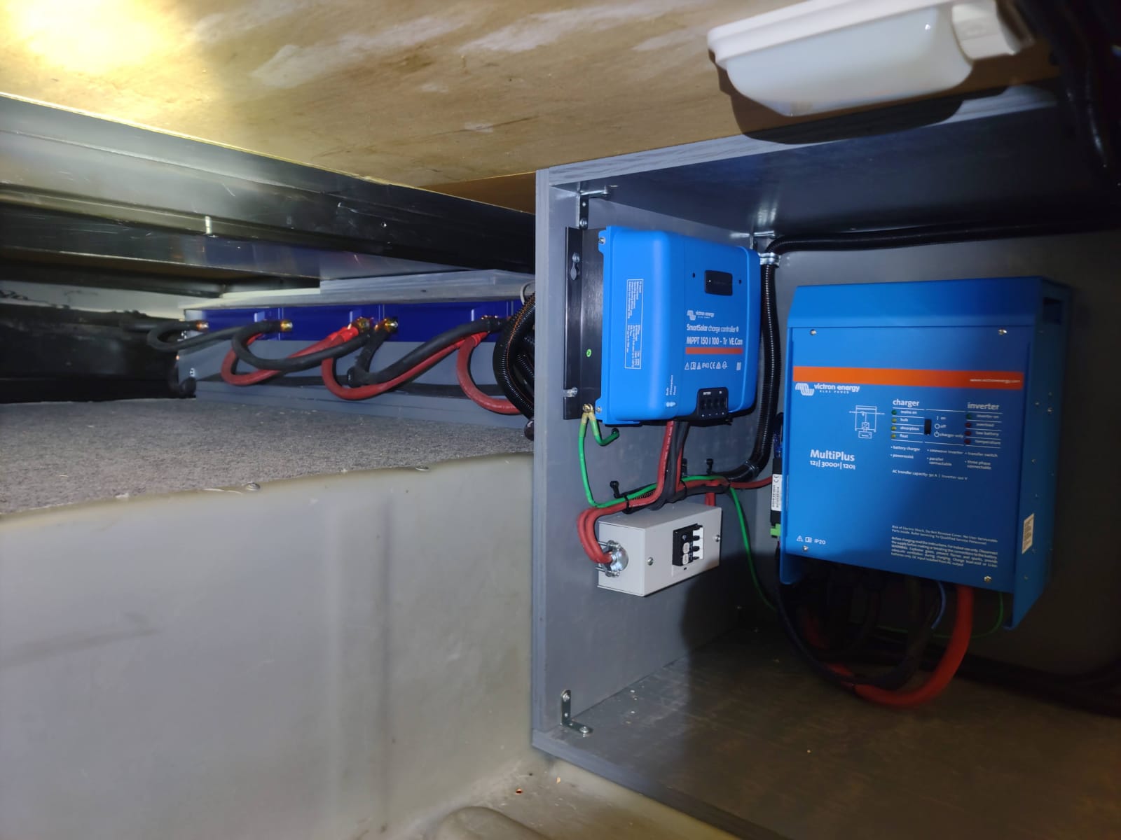 Victron energy devices installed in an RV