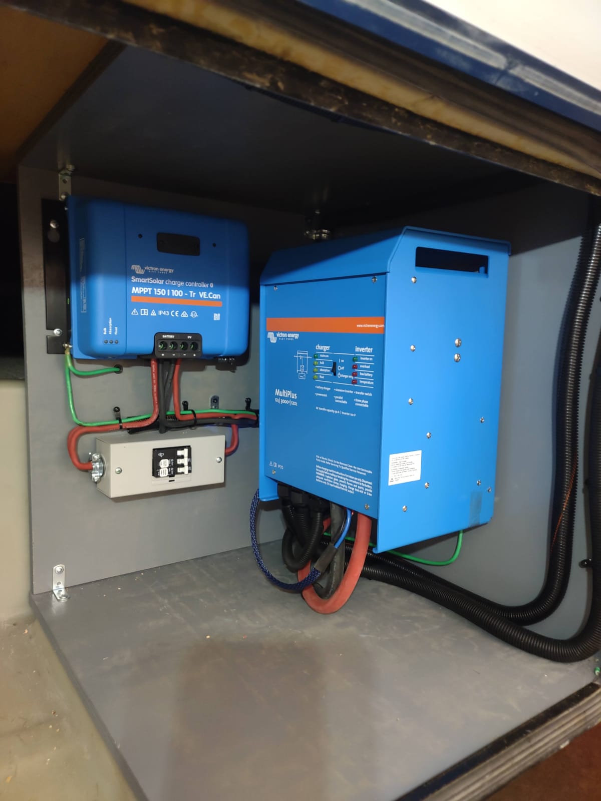 Victron energy devices installed in an RV